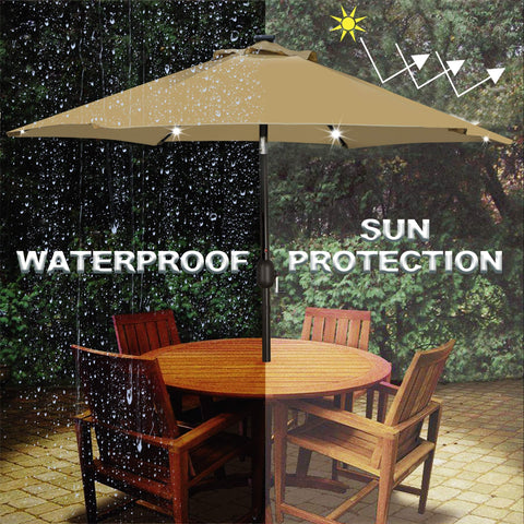 Blissun crank lift enables quick, effortless setup for outdoor lounging.