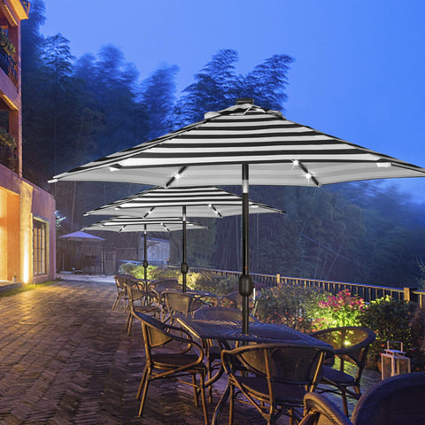 Blissun outdoor umbrella used in garden, patio, and poolside