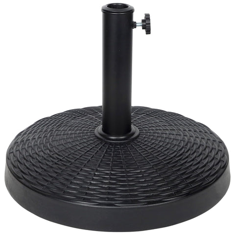 Blissun patio umbrella base stand top view demonstrates sturdy resin construction for durable outdoor use.