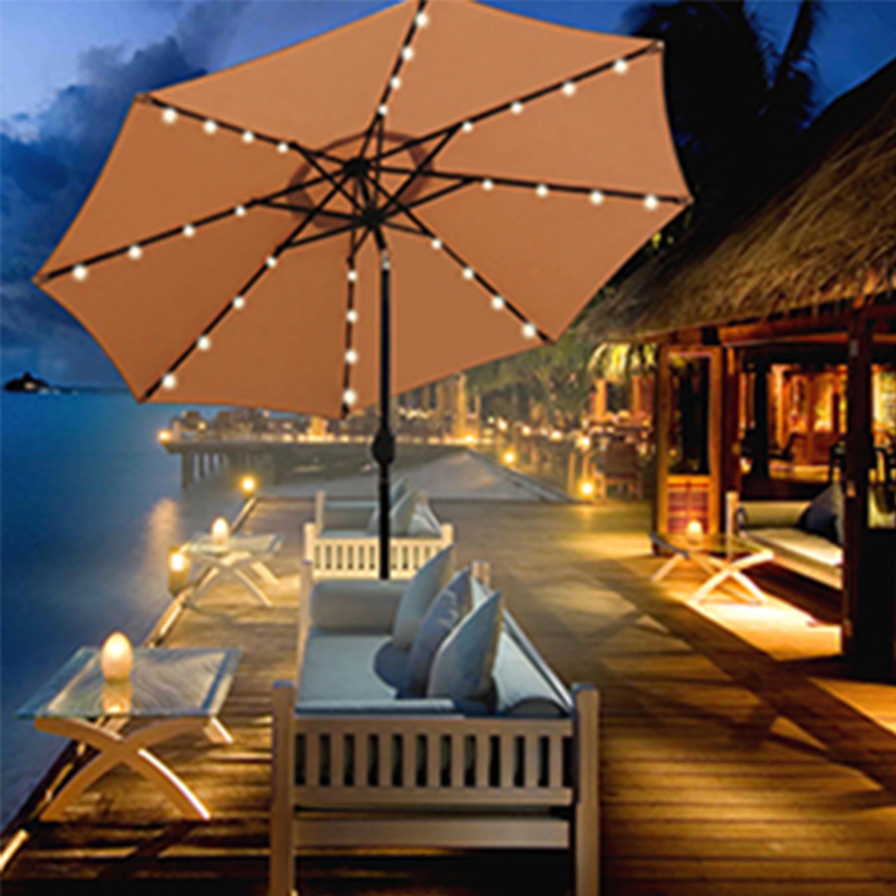 Blissun 9 ft canopy covers patios, decks, gardens with generous shade for gatherings.