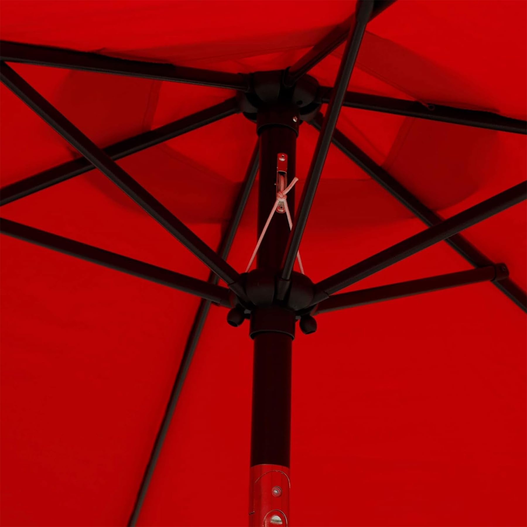 Blissun powder-coated aluminum and iron pole provides durable, stable shading.