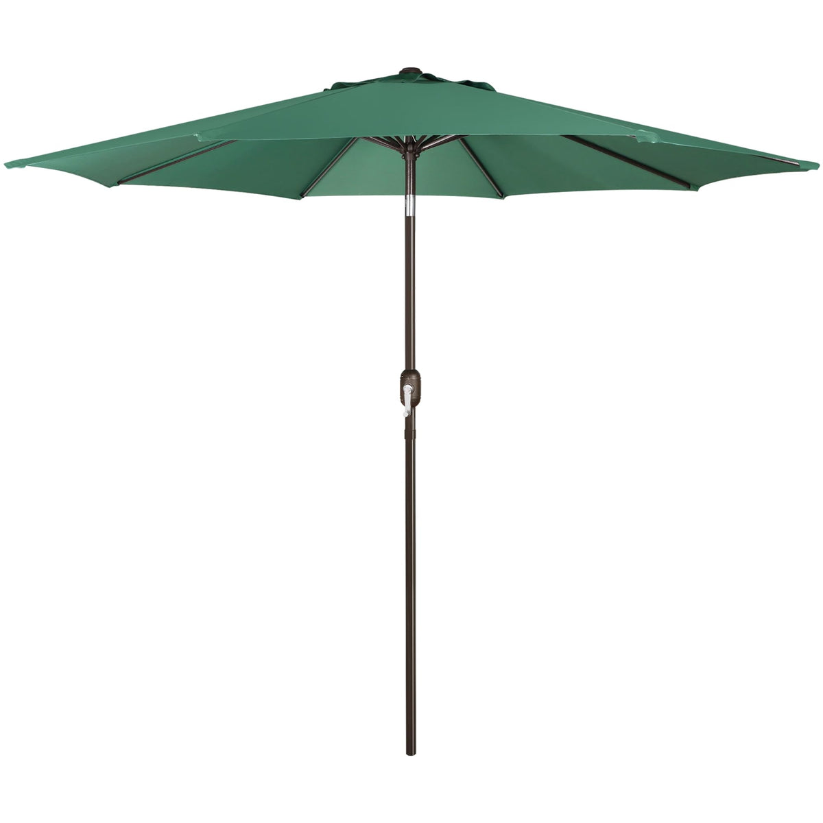 Blissun Seaglass 9ft patio umbrella open crank enables quick shade