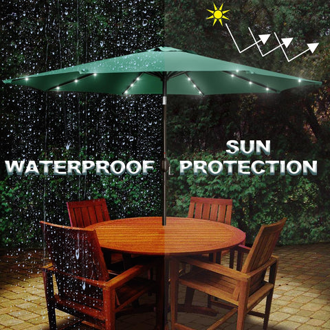 Blissun Seaglass 9-foot canopy ideal for patios, decks, and gardens.