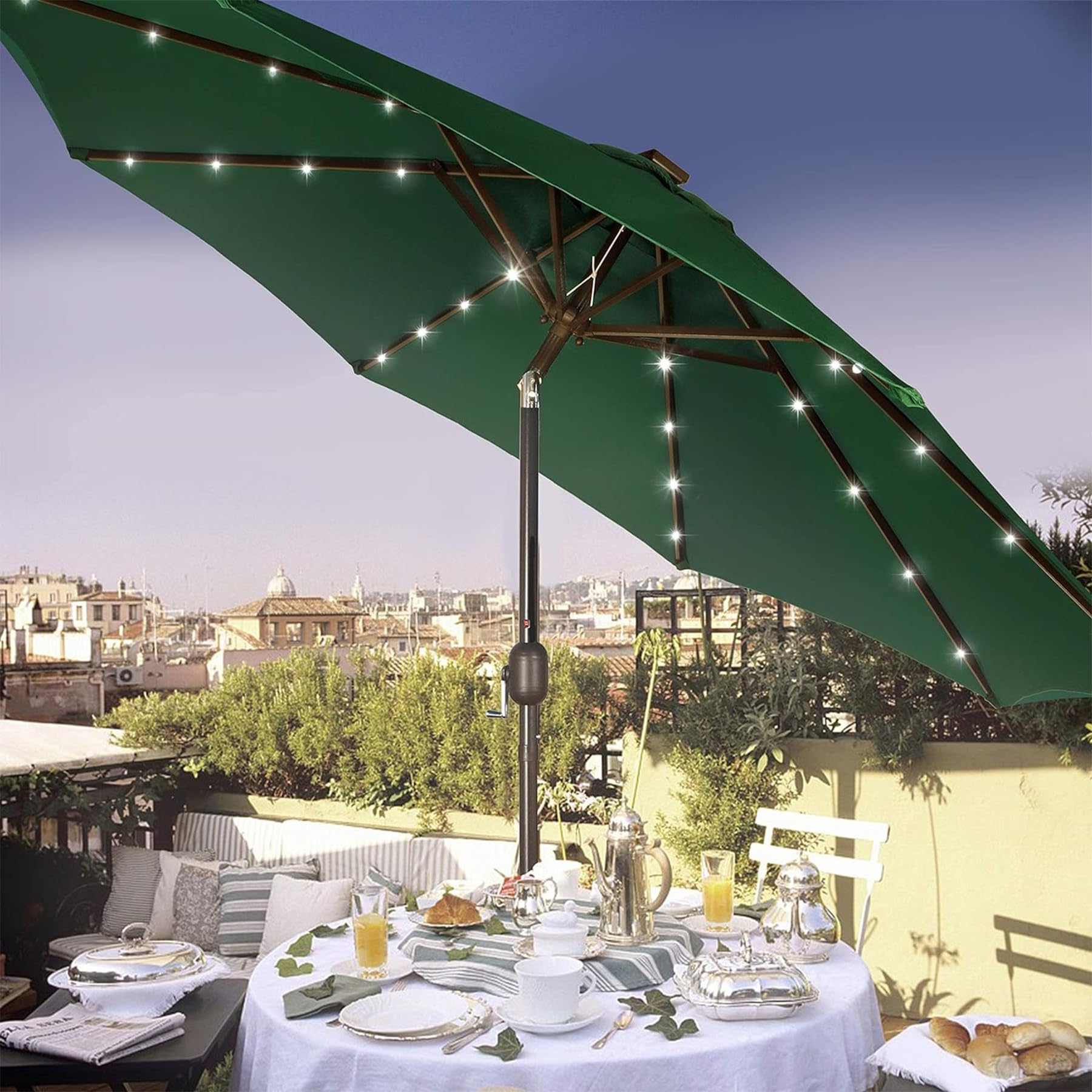 Blissun solar-powered lights extend evenings outdoors with no wiring required.