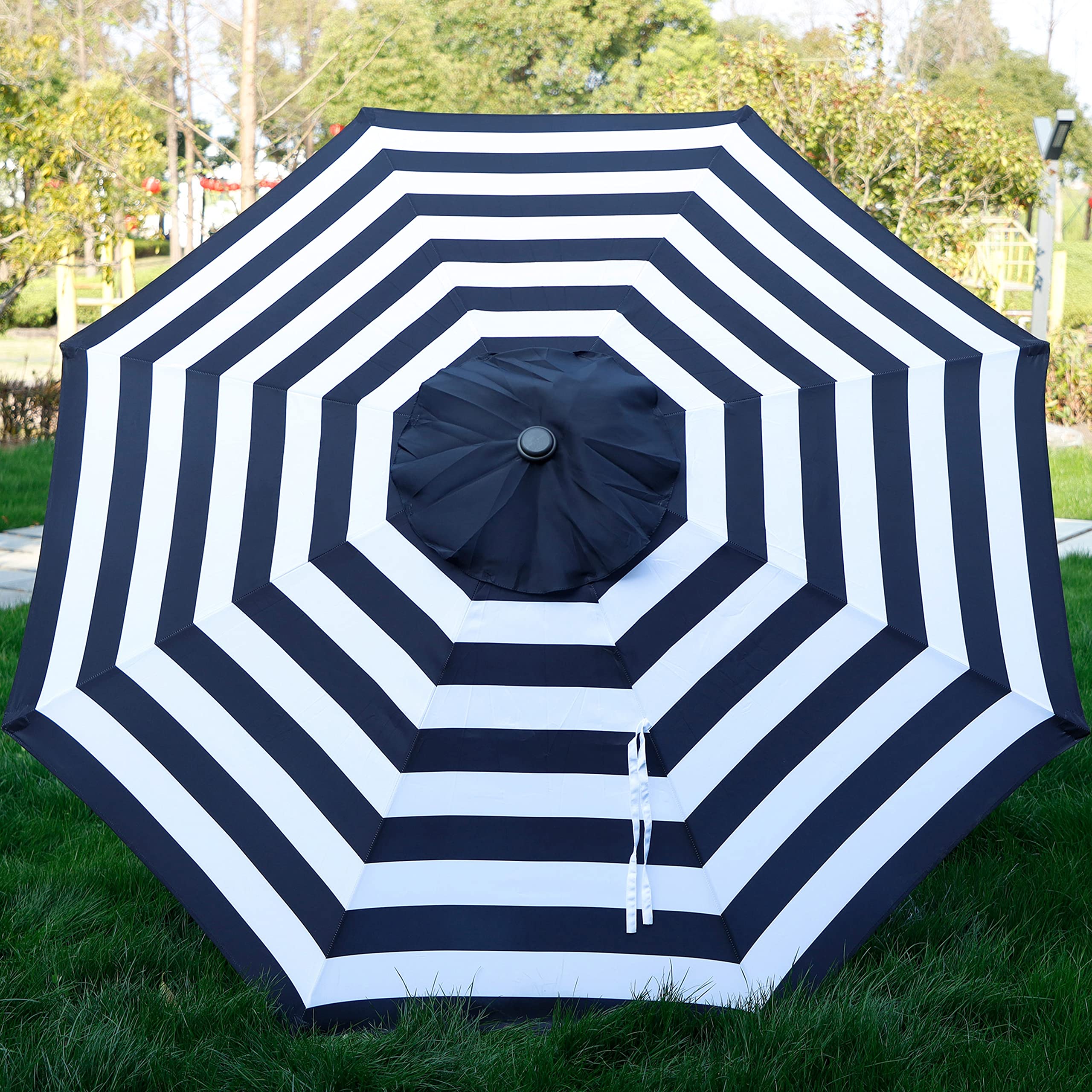Blissun striped tilt feature demonstrates adjustable sun angles