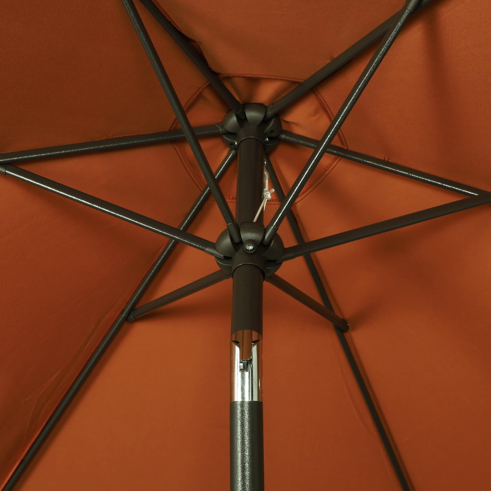 Blissun sturdy aluminum iron pole supporting the umbrella structure