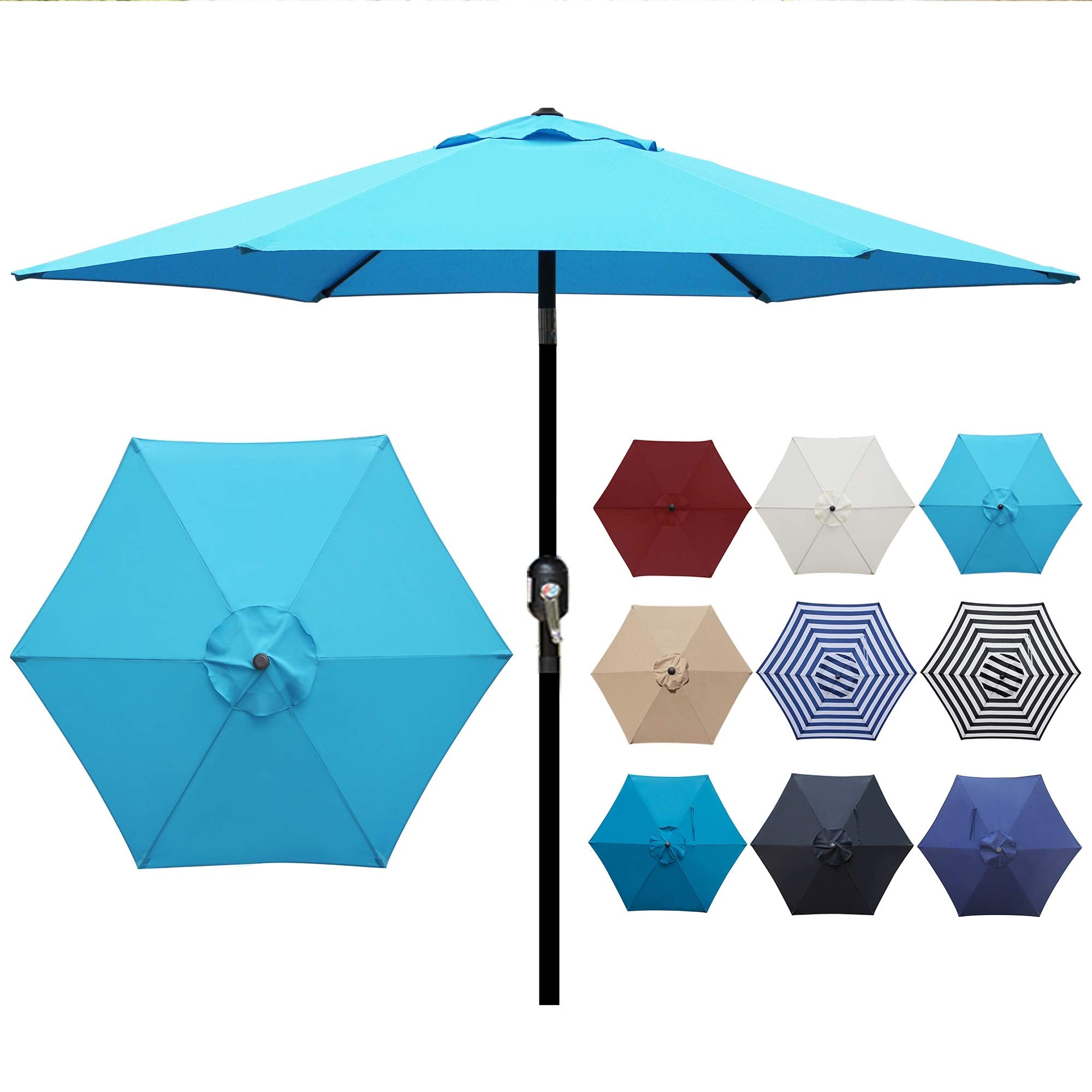 Blissun sturdy powder-coated frame supports stable shade in windy spaces.