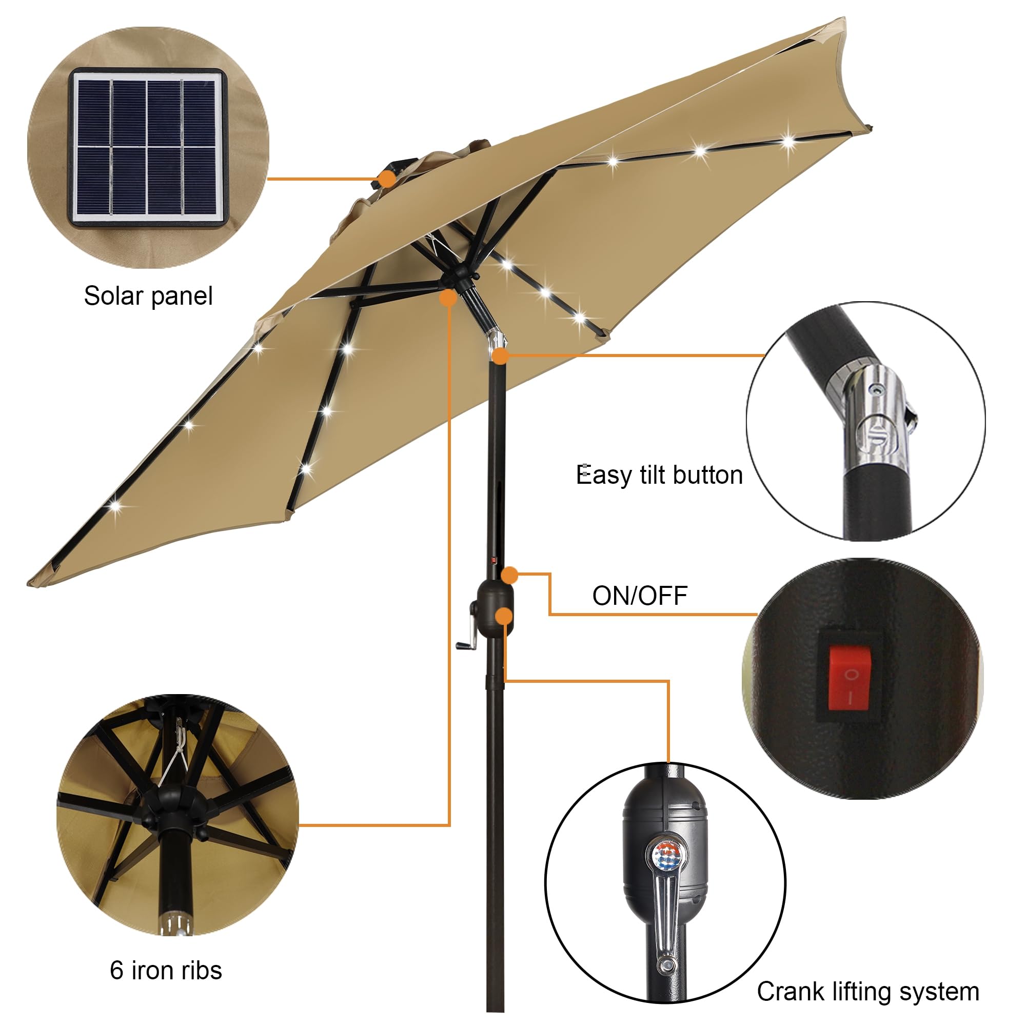The Blissun tilt feature enhances shade at various angles during sunny days.
