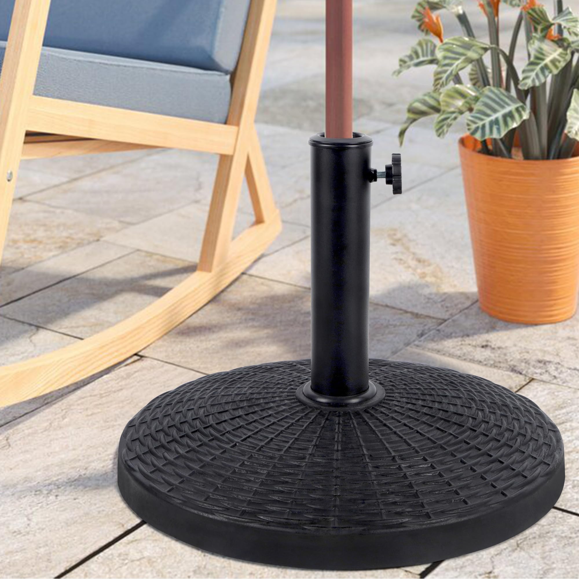 Blissun base is easy to assemble and store for outdoor use across seasons.