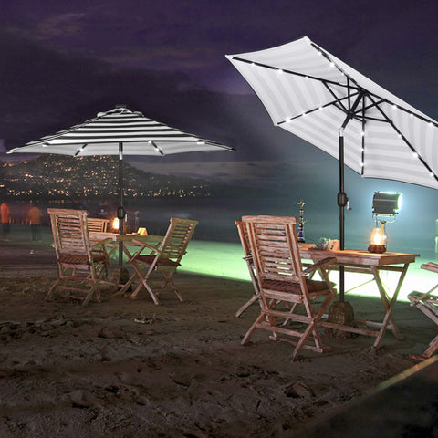 Blissun 7.5 ft umbrella with crank lift for quick setup