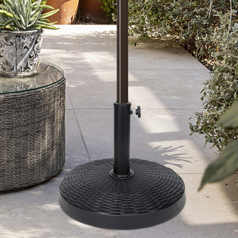 Blissun pole-diameter range accommodates most market umbrellas.