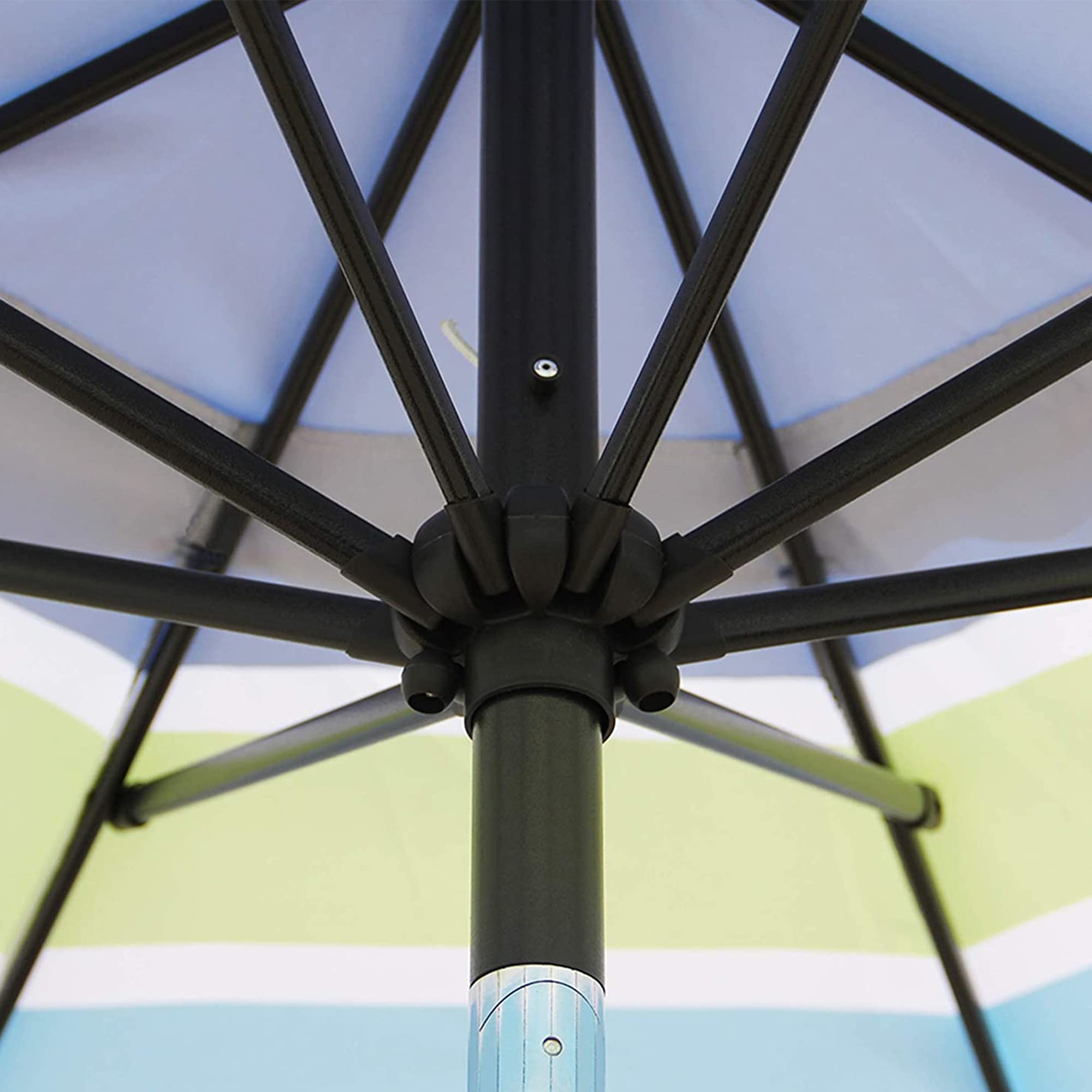 Blissun push-button tilt enables adjustable shading angles for sun protection.