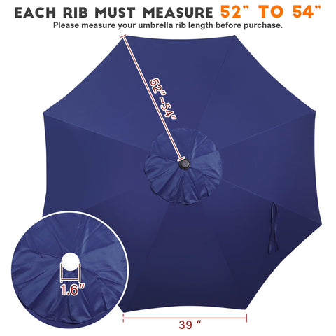 Close-up of Blissun UV protected fabric showing colorfast navy finish.
