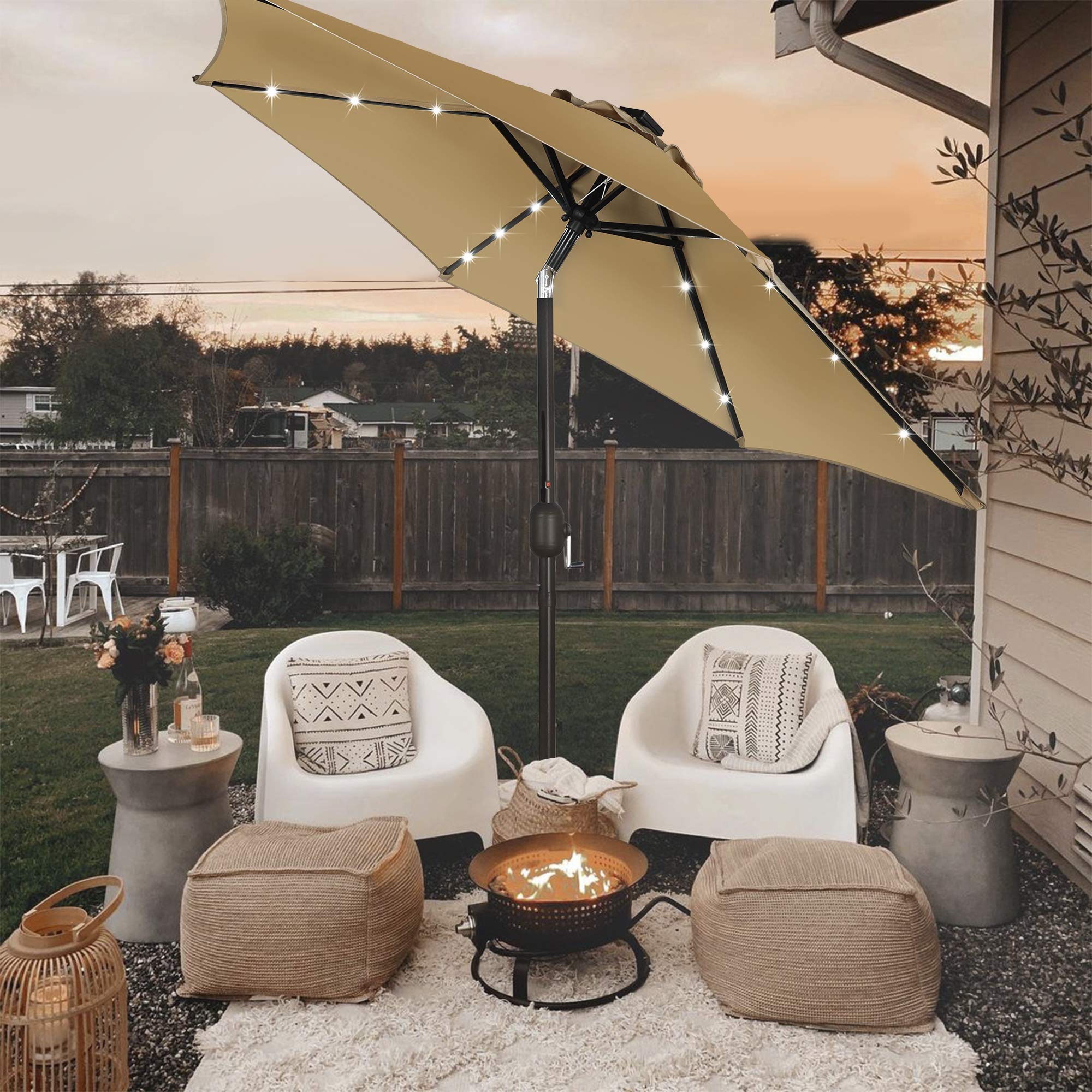 Blissun fabric canopy offers UV shading while keeping you cool.