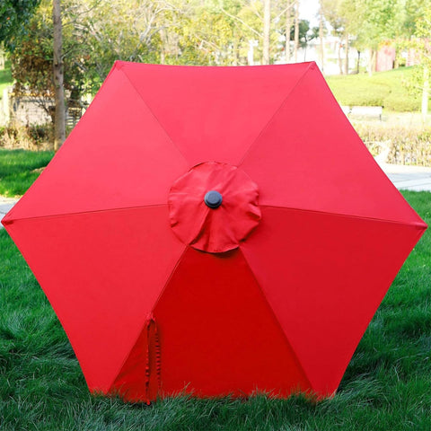 Blissun red canopy with 100% polyester fabric offers waterproof and UV protection.