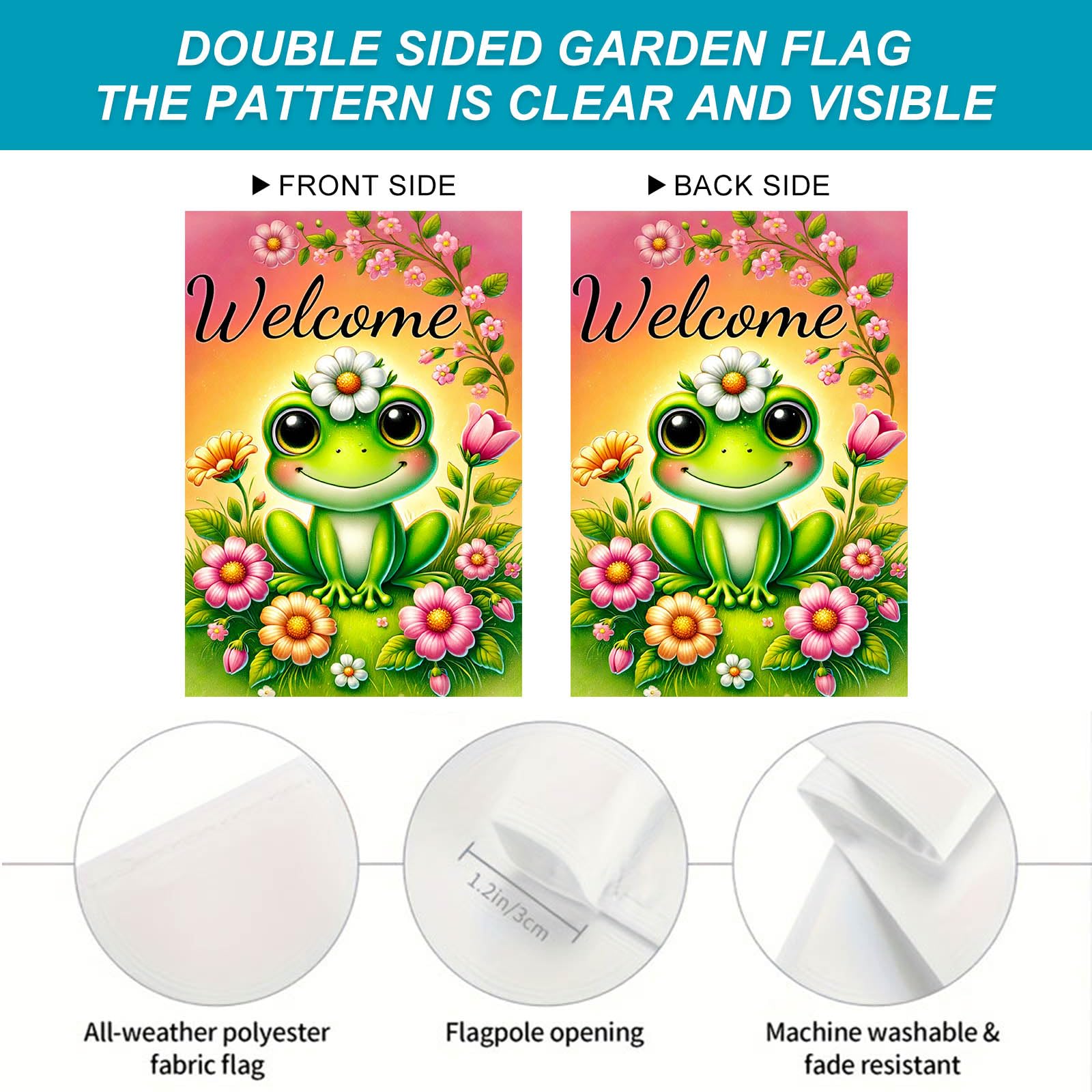 BlissYard 12x18 inch flag offers a welcoming presence across yard and porch.