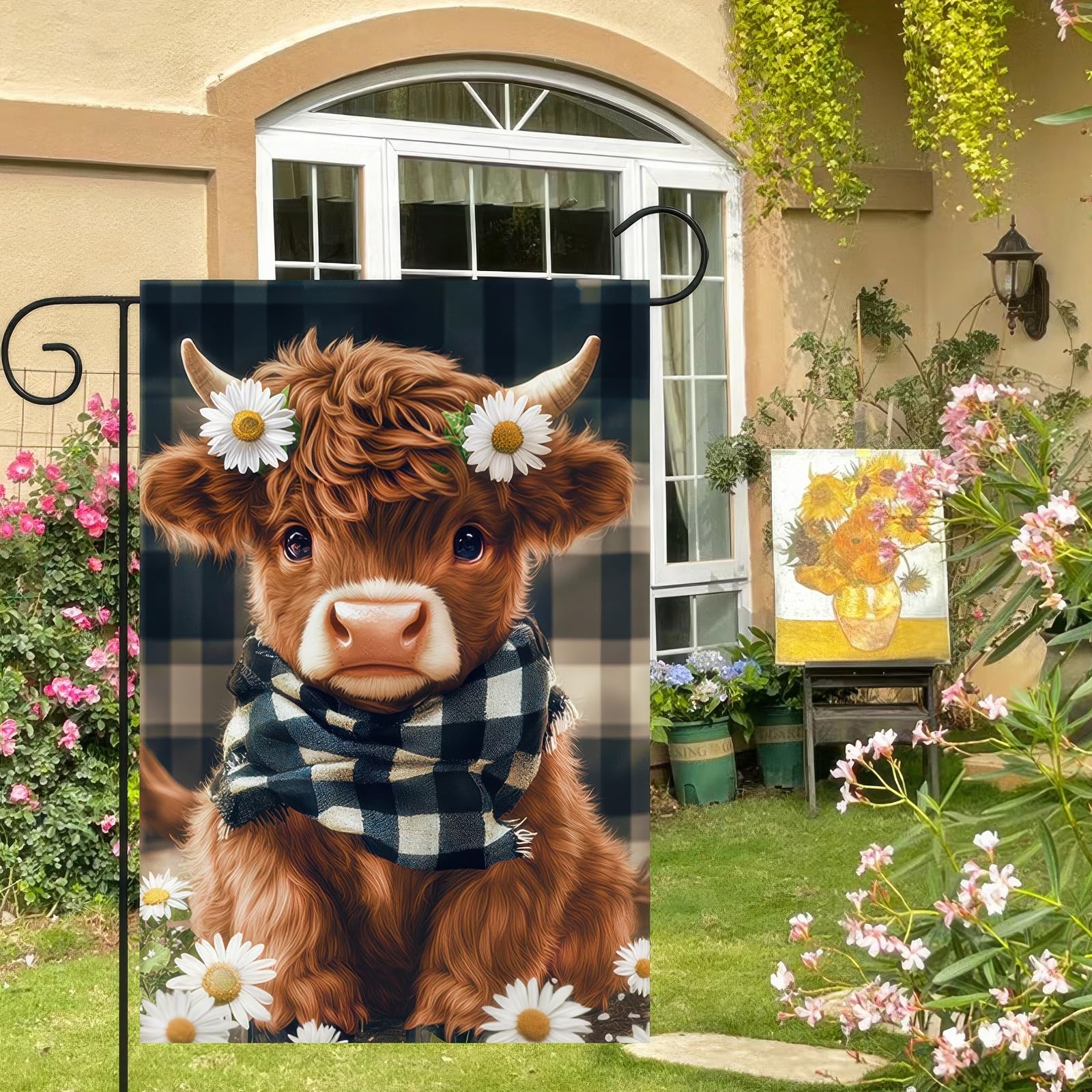 BlissYard compact 12x18 inch flag size fits beds, pathways, entryways.