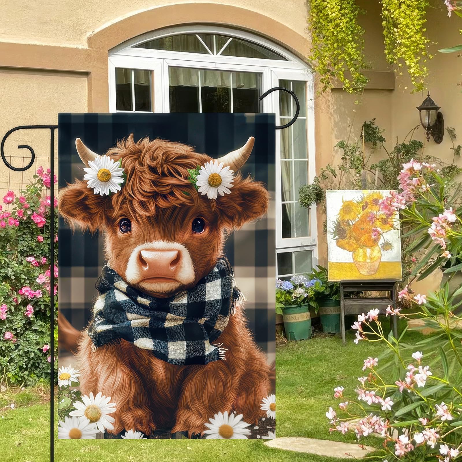 BlissYard daisies and floral pattern brighten outdoor spaces on sunny days.