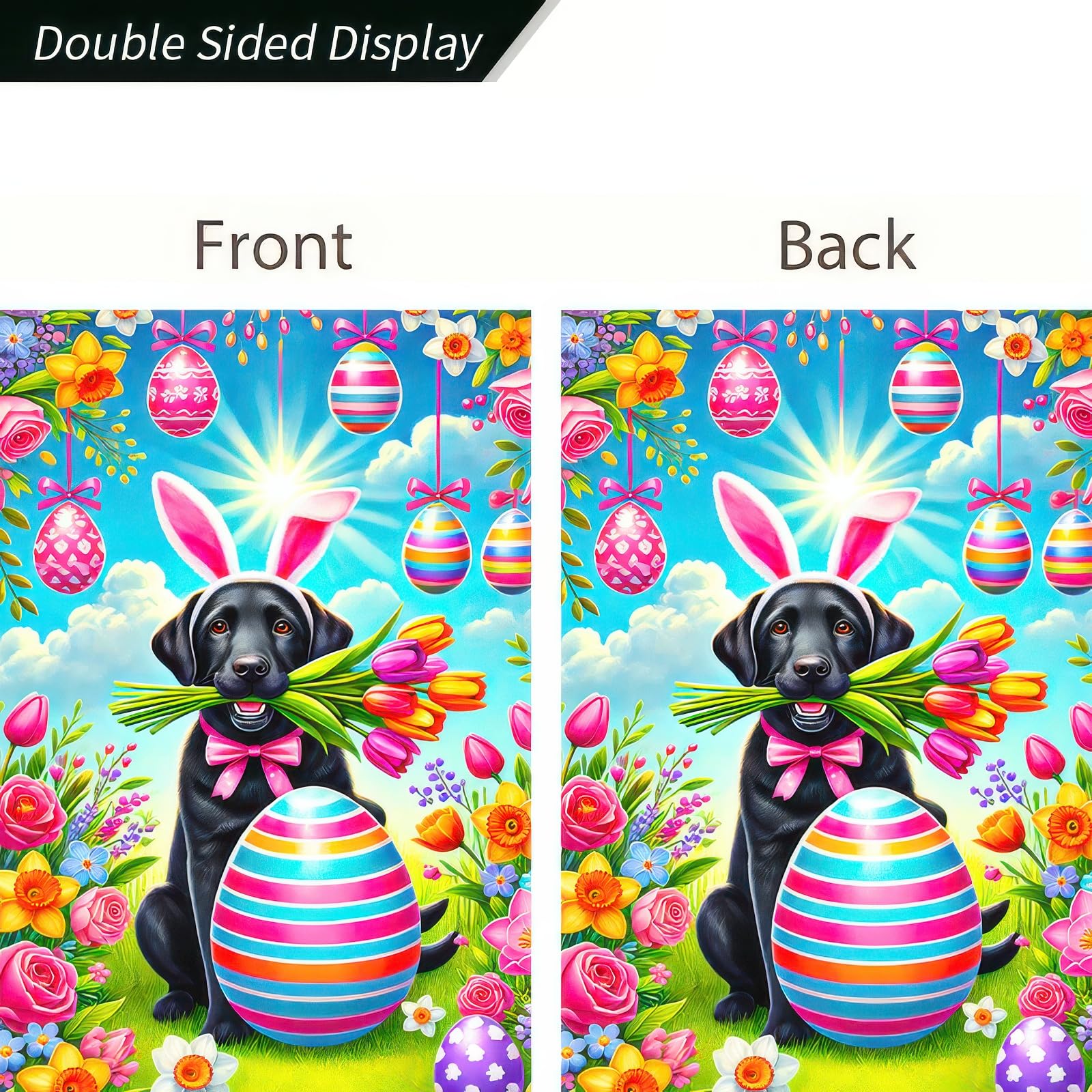 BlissYard Easter flag for dog lovers adds festive curb appeal