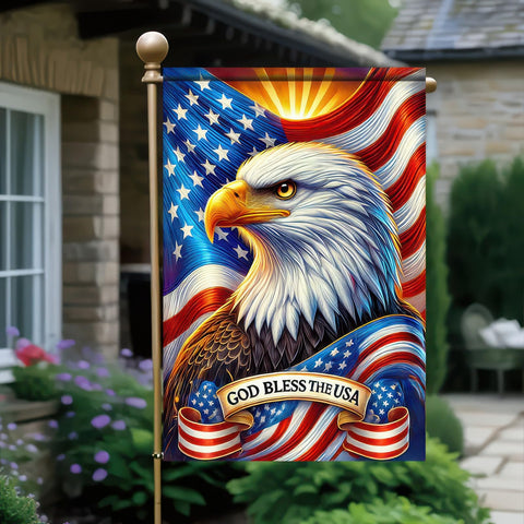 BlissYard double-sided flag for clear reading from any angle in outdoor spaces.