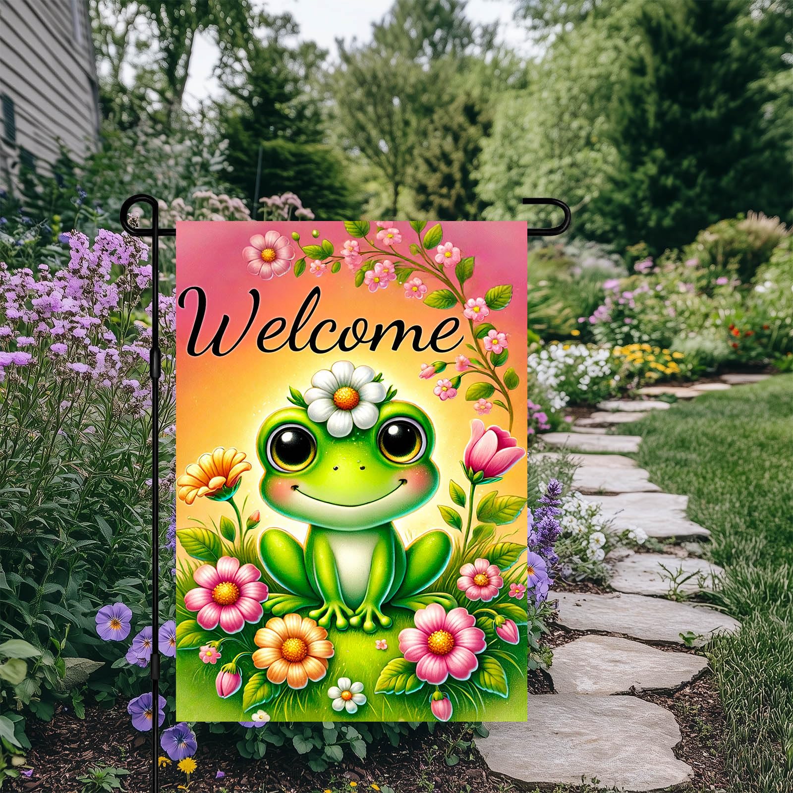 BlissYard double-sided display ensures welcome design seen from all angles.