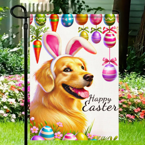 BlissYard double-sided Easter flag keeps vivid art visible from both sides.