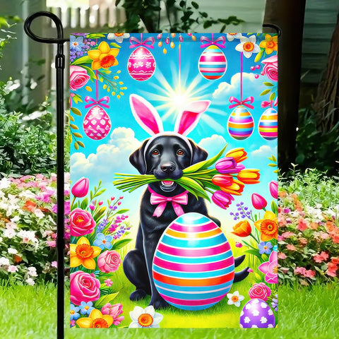 BlissYard Double-sided Easter flag offering vivid visibility from all angles