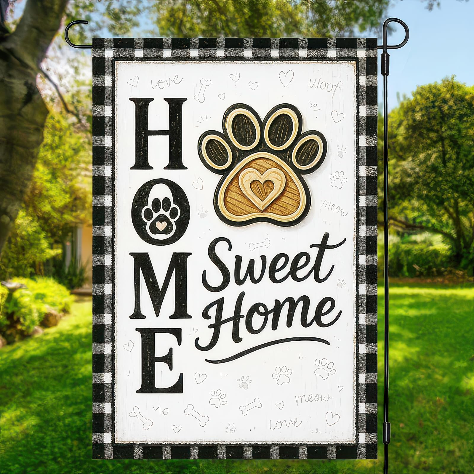 BlissYard double-sided outdoor flag maintains visibility from both sides.