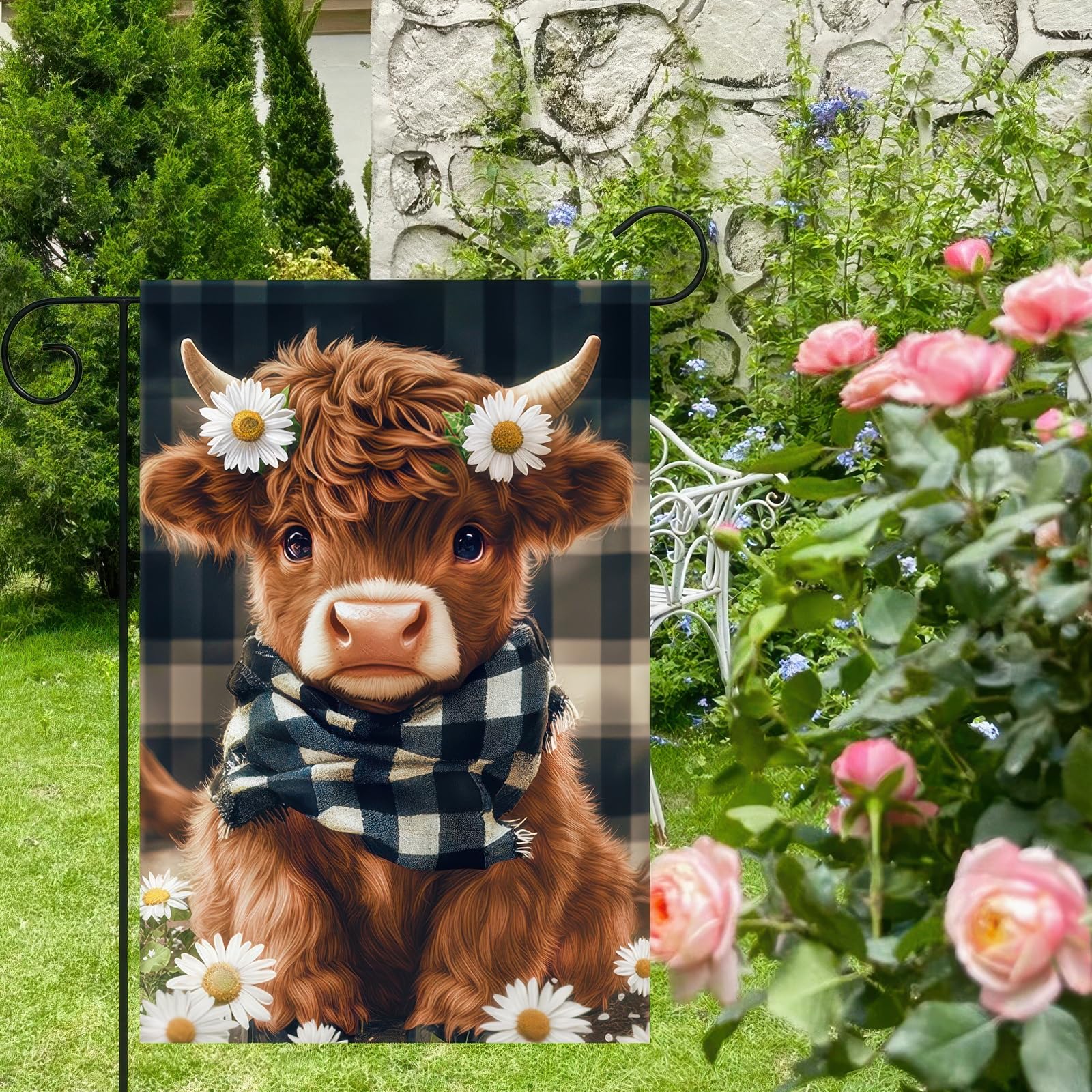BlissYard easy-care polyester flag withstands seasonal use and storage.