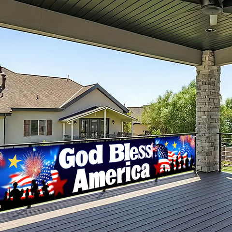 BlissYard God Bless America banner ideal for indoor living spaces or event venues