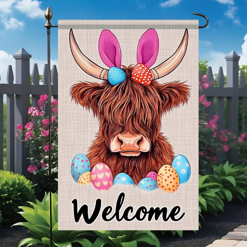 BlissYard Easter flag double-sided design for clear visibility from both sides