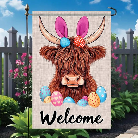 BlissYard Easter flag double-sided design for clear visibility from both sides