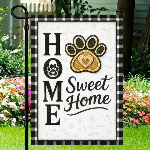 BlissYard flag features Home Sweet Home text for porch decor.