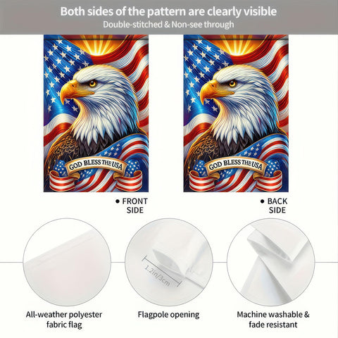 BlissYard eagle flag suitable for Memorial Day and Independence Day decor.
