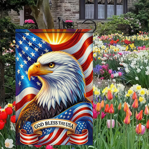 BlissYard 12x18 garden flag fits most stands and porches.