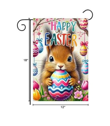 BlissYard outdoor Easter flag in bright colors for festive display.