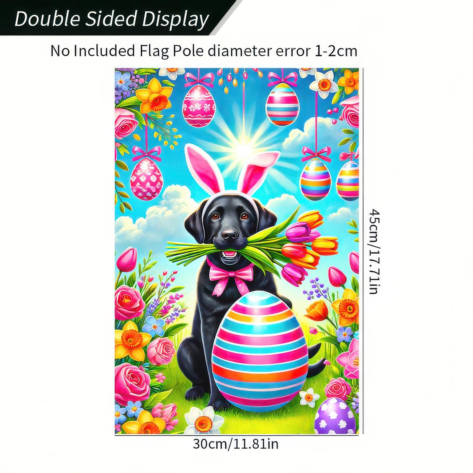 BlissYard Outdoor Easter flag suitable for lawns, porches, and pathways