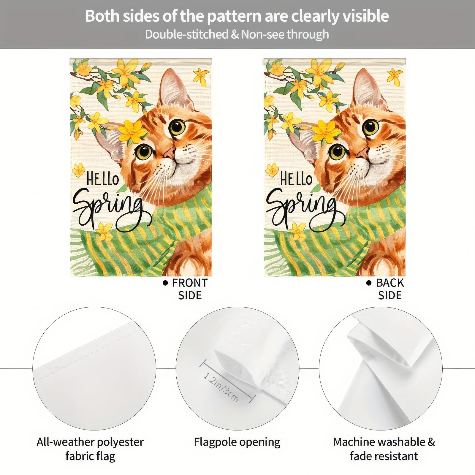 BlissYard spring decoration flag adds garden floral detail