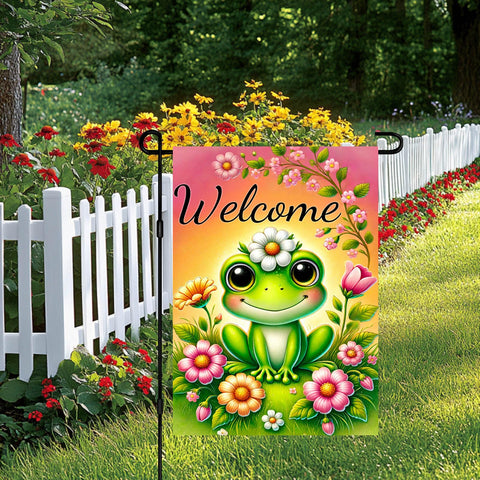 BlissYard spring-summer flag with dual-sided print visible from both directions.