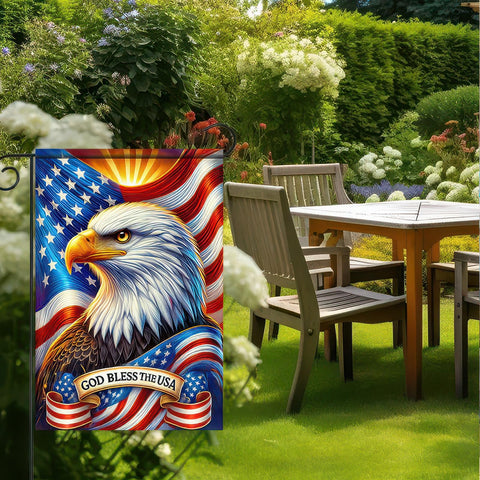 BlissYard machine-washable polyester flag resists fading for long-lasting outdoor color.