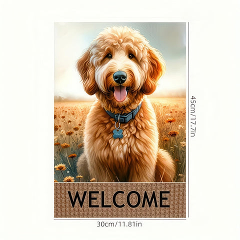 BlissYard Welcome Flag is double-sided for visibility from multiple angles.