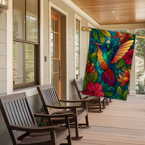 BlissYard floral bird flag ideal for porch or garden seasonal decor