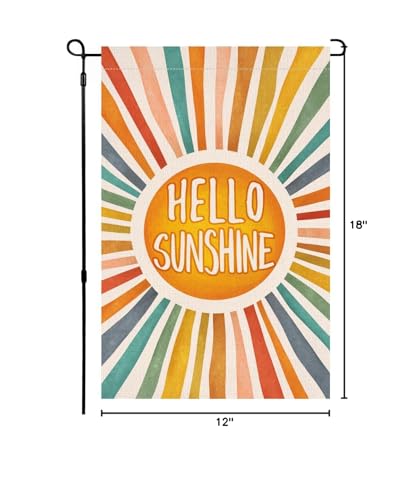 BLKWHT Hello Sunshine flag brightening outdoor spaces all season.