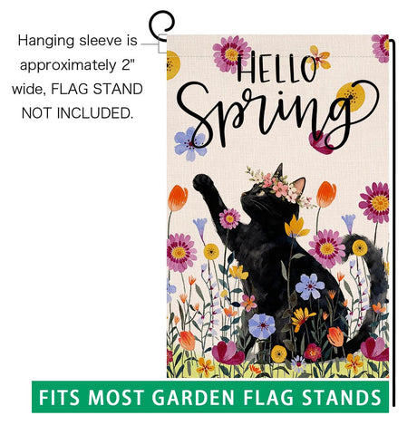 BLKWHT Garden Flag stand not included; fits standard stands