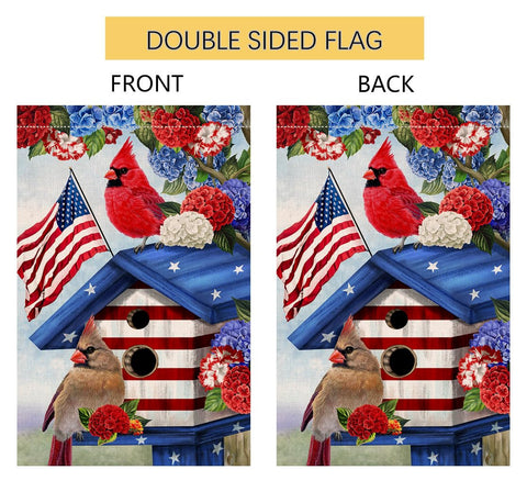 BLKWHT patriotic yard flag adds Independence Day flair to any yard.