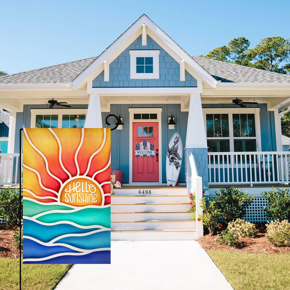 BLKWHT outdoor flag designed for patios as decorative yard decor.
