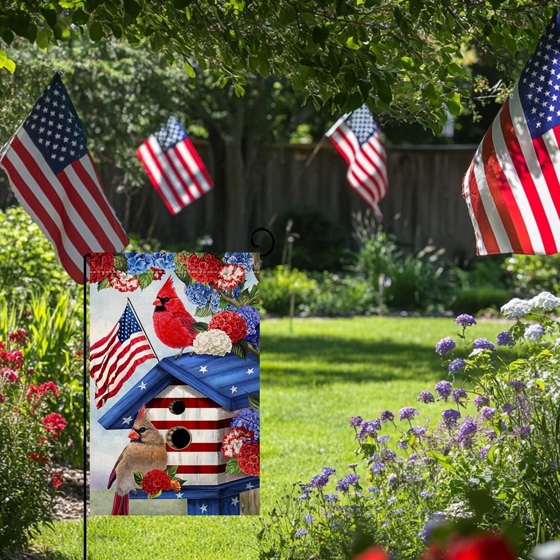 BLKWHT 12x18 flag ideal for decks, patios, and porches outdoors.