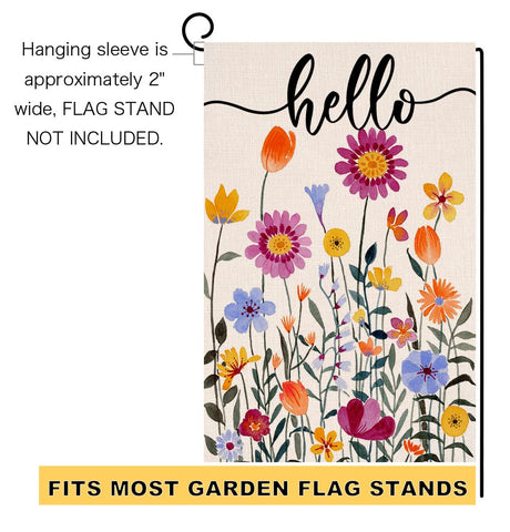 BLKWHT 12x18 inch flag ideal for garden displays
