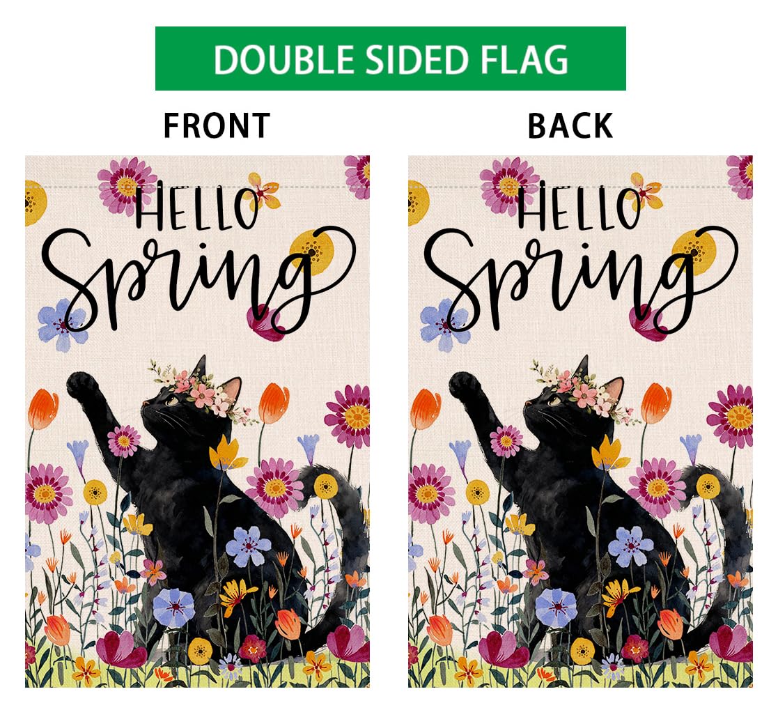 BLKWHT Two-Layer Burlap Flag for sturdy, fade-resistant display