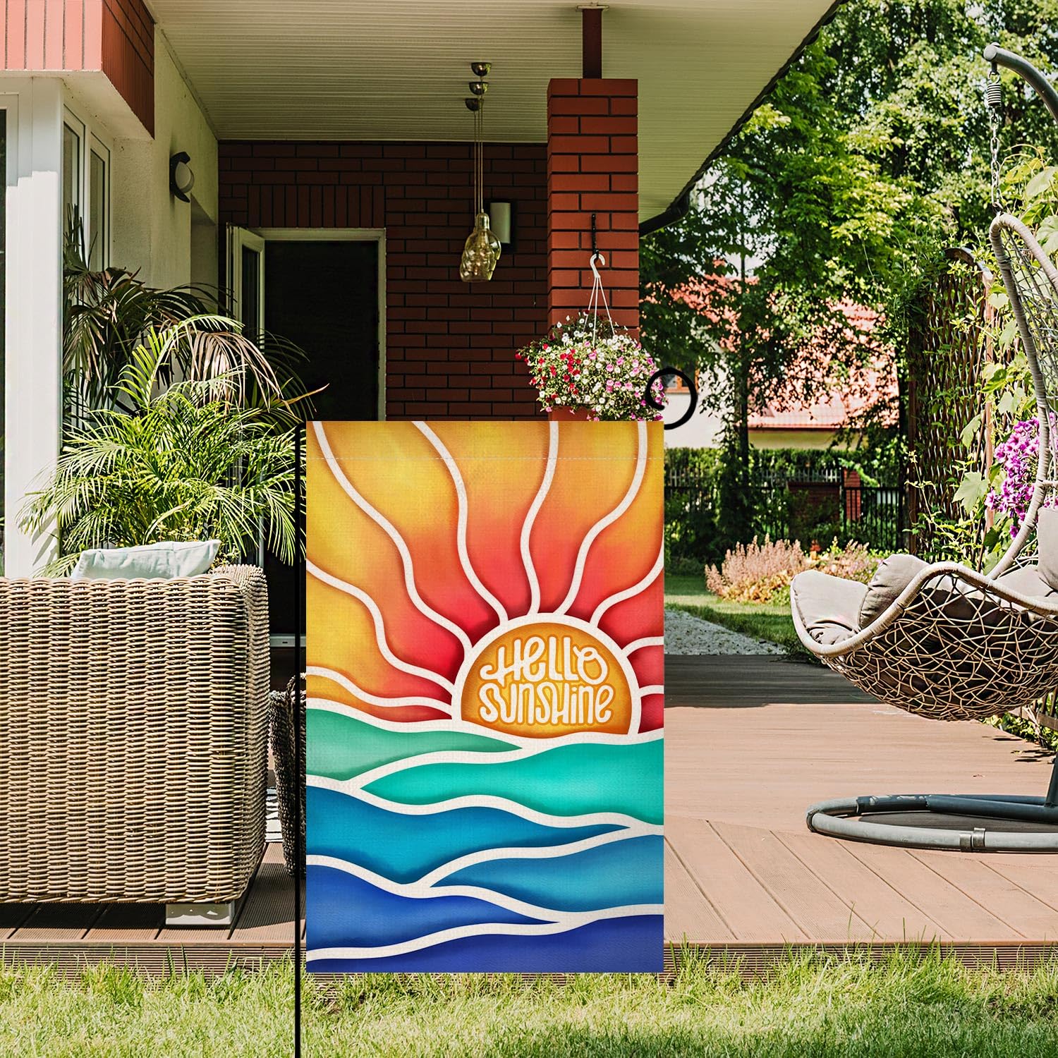 BLKWHT weather-resistant flag preserves colors outdoors for curb appeal.